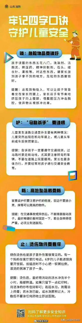 儿童安全事故时有发生，无论带孩子在家或出门，儿童安全勿大意，守护儿童安全的四字口诀，家长们都看一看 